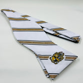 White, Black and Old Gold Alpha Monogram BowTie
